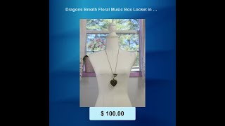 Dragons Breath Floral Music Box Locket in Bronze