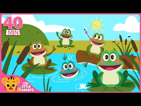 ✨Five Little Speckled Frogs🐸 + Five Little Monkeys + more Little Mascots Nursery Rhymes & Kids Songs