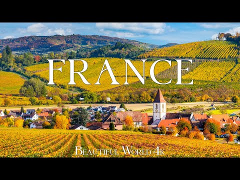 France 4K - Stunning Autumn Vineyards and Scenic Fall Landscapes - Relaxing Piano