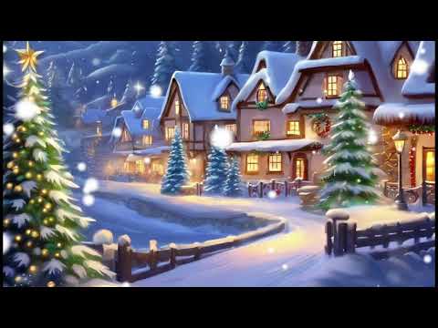 1 Hour Christmas Snow Fall Theme Screensaver w music 🎄