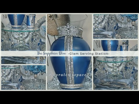 The Sapphire Blue Serving Station | 2023 Glam Home Décor Ideas | Decorate My Space 23