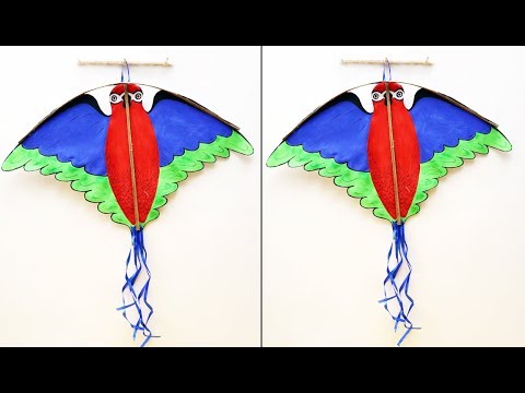 How to make a Bird kite at Home very easily - Step by Step to make a Kite at Home