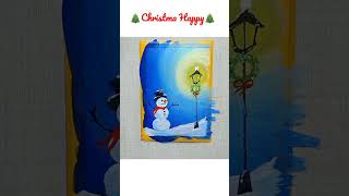 Marry Christmas 🎄 / Christmas drawing easy step-by-step 🥰#trending #viral #postercolour  #shorts