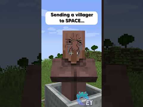 Sending a Villager to Space! #minecraft