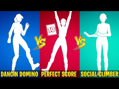 PERFECT SCORE vs DANCIN DOMINO vs SOCIAL CLIMBER - Fortnite Dance Battle