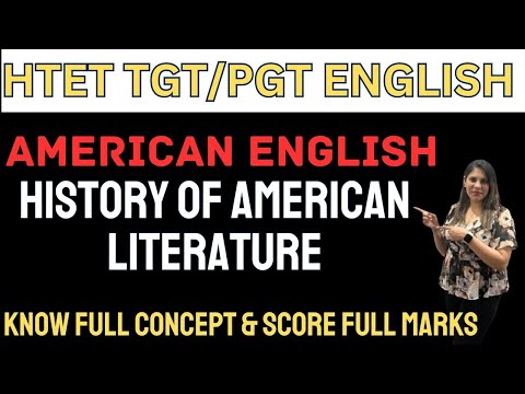 History of American Literature | American English | htet tgt Pgt English | tet English |