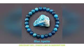 Original Reiki Blue Apatite Beads Bracelets Men Women Natural Stone Blood Circulation Stimulate Enth