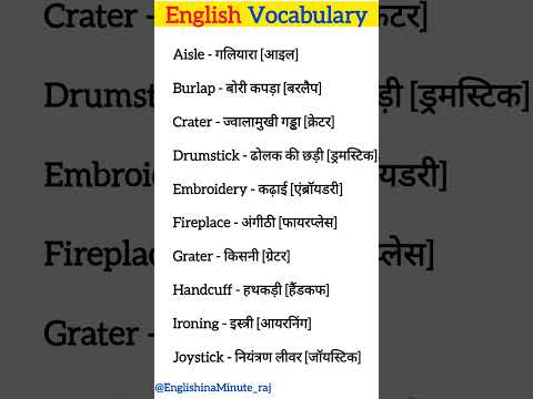 Daily Use English Vocabulary | spoken english learning videos |  English Speaking Practice #shorts