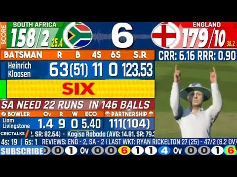 🔴 Live|| SA vs ENG 1rd highlights video|| Live score full Commentary|| cricket highlights video||🏏👑🤔