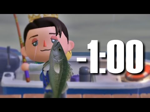 Playing ACNH for 100,000 Seconds, but Catching Fish Removes Time! (100,000 Subscriber Special!)