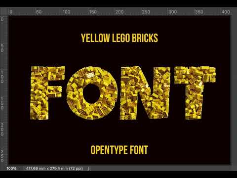 Yellow Lego Font