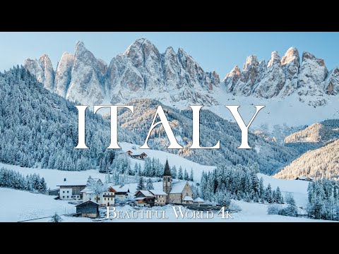 Italy 4K – Winter Harmony Unveiled in the Enchanting Embrace of the Italian Alps - 4K UHD