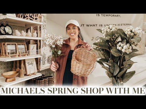 MICHAELS SPRING SHOP WITH ME | spring decor haul & spring bucket list ideas!