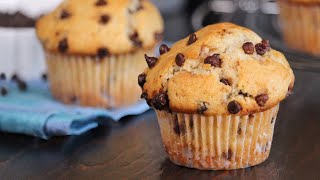 Eggless Chocolate Chip Muffins | Bakery Style Muffins | How Tasty Channel