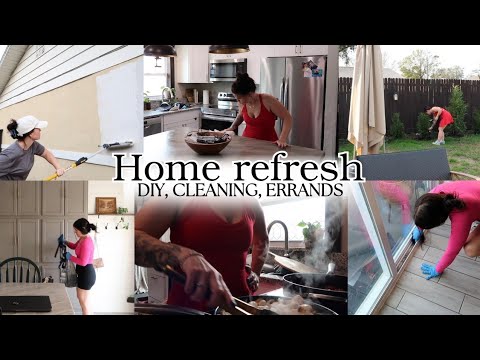 Small home refresh | Get it all done vlog . Cleaning, cooking, DIY