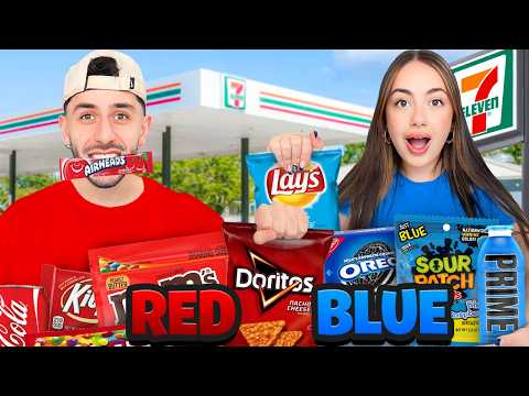 EATING GAS STATION FOOD with ONE COLOR ONLY!!