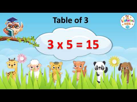 Table of 3 | Multiplication Tables for Kids | 3 ka Pahada | Maths Tables | Learning Kids TV