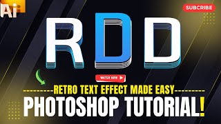 Retro Text Effect Made Easy – Photoshop Tutorial! Like a Pro!