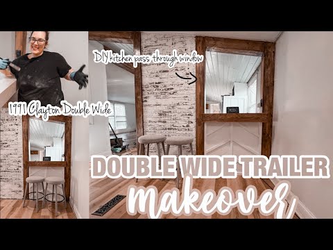 REMODELING OUR 1991 CLAYTON DOUBLE WIDE TRAILER | building a kitchen island | mobile home makeover