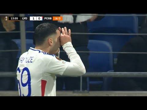 but de Georges Mikautadze | Lyon vs FCSB 4-0 | Résumé | UEFA Europa League 2024/25