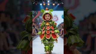 Baby Fashion Show 🥰 Fruit #trendingshorts #cute #aifashion #baby #aifashionshow #aibaby #aiart