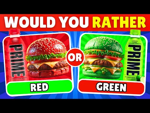 Would You Rather RED vs GREEN Food Edition! 🍓🍏