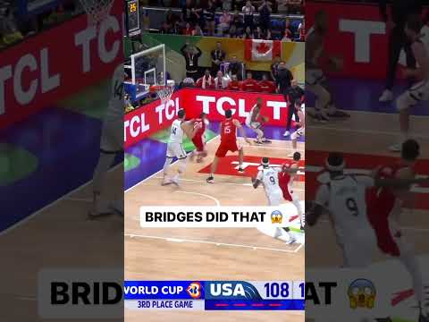 Mikal Bridges sent the bronze medal game into overtime with THIS play  #FIBAWC #WinForAll #shorts