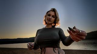 ASMR Negative Energy Clearing, Reiki Plucking, hand movements at Sunset