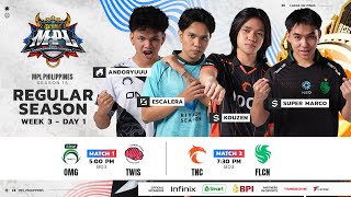 🔴 LIVE | MPL PH S15 | ENGLISH - Week 3 Day 1