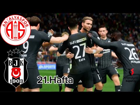 Antalyaspor - Beşiktaş Maçı |  Süper Lig 21.Hafta 24/25 (Maç Özeti)