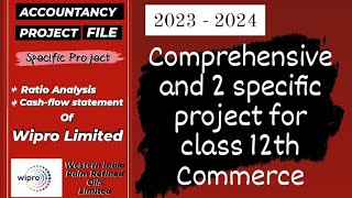 Comprehensive and Specific Project (Ratio + Cash flow statement)/Accountancy Project  for Class 12th