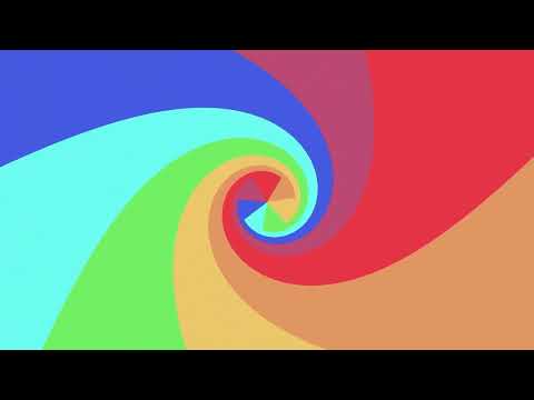 1H long relaxing satisfying Screensaver of colorful rainbow spiral Video Loop no sound, no music