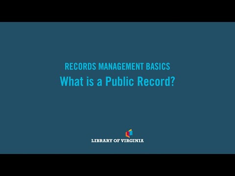 What is a Public Record