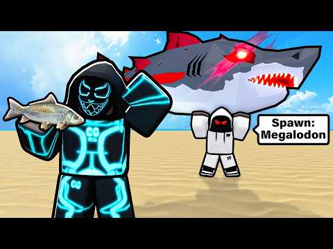 Using ADMIN COMMANDS To TROLL My BROTHER In Roblox Fisch!