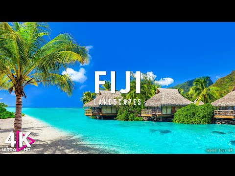 FLYING OVER FIJI (4K UHD) - Relaxing Music Along With Beautiful Nature - 4K Video Ultra HD