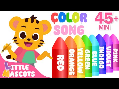 🌈Color Song + Count To 10 + more Little Mascots Nursery Rhymes & Kids Songs