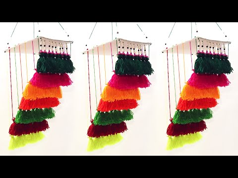 WOW !!! Easy And simple Wall Hanging Idea || Woolen Craft || Jhumar