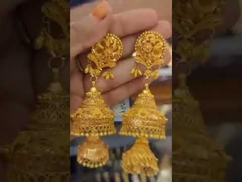 #shorts #goldearrings #latestgoldearrings  #earrings #earringsdesigns   #bridalgoldearrings #jhumka