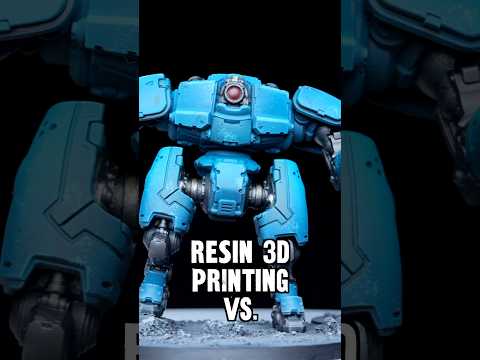 Resin vs. Filament 3D Printing - head to head close-ups. Both painted with #thearmypainter