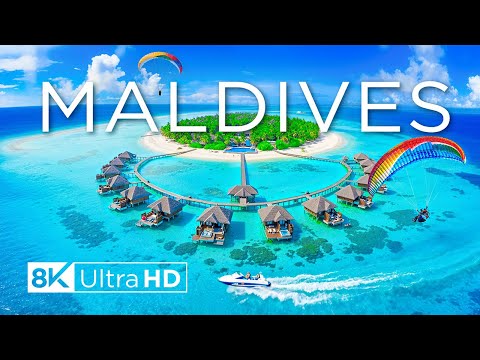 MALDIVES 8K Ultra HD - Breathtaking Tropical Paradise, Scenic Relaxation Film with Calming Music