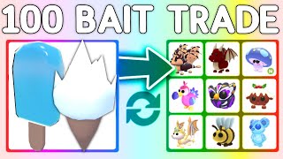 Trading 100 Ice Baits In Adopt Me!