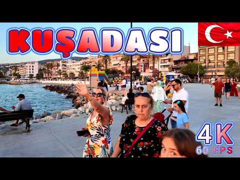 Beautiful Sunset Walk in Kusadasi Part 2/3 Aydin Turkiye 4K