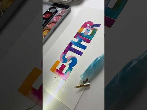 Painting names #esther #foryou #block #letters #brush #cute