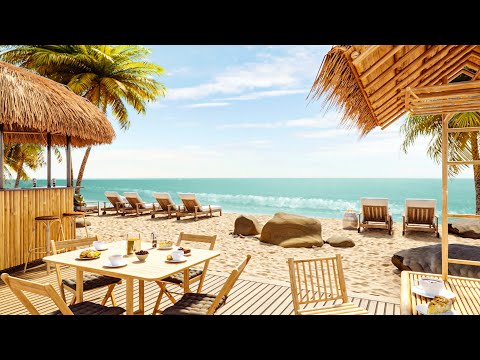 Bossa Nova Jazz Cafe by the Sea | Relaxing Bossa Nova Jazz with Sea Waves Sounds