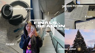 FINALS SEASON EXAM VLOG ✎ᝰ..𖥔 cramming for 24 hrs, dealing with burnout, extremely productive study