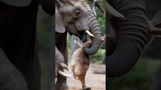 Elephant vs Kangaroo 🦘 #kangaroo #wildlife #wildanimals #naturelovers #nature #funny #animalworld