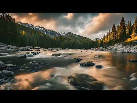 Nature River TV Frame Art - With Sound - With Animation | TV Wallpaper