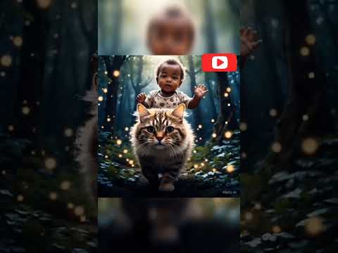 Cute cat with baby#cat#catvideos #funny#ytshort #shots#viralshots#ai