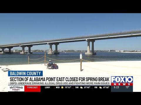 Popular beach closed again for spring break in Orange Beach