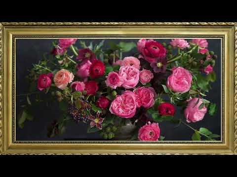 SPRING PINK MOODY FLORAL FREE VALENTINES TV ART WALLPAPER SCREENSAVER HOME DECOR TURN TV INTO ART